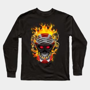 Fire Skull Long Sleeve T-Shirt